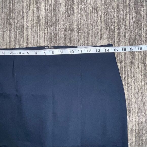 Brand New Van Heusen Women's Size 4 Stretch Navy Blue A‎ Line Skirt $72 - Picture 6 of 10